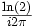 \frac{\ln(2)}{i2\pi}