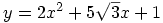 y=2x^2 + 5\sqrt{3}x + 1